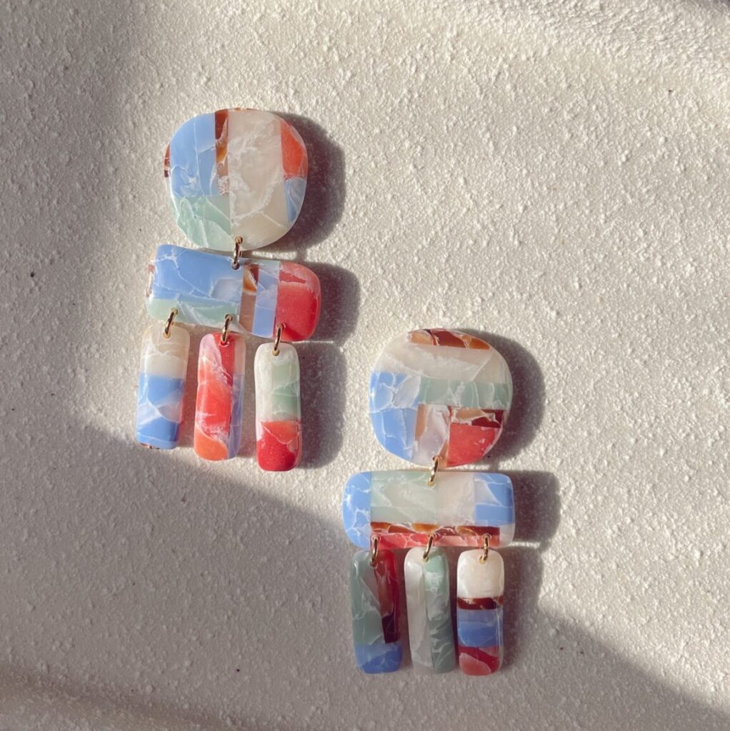 Boucles d'oreilles colorées par Saboom