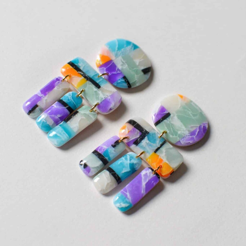 boucles d'oreilles colorées par Saboom