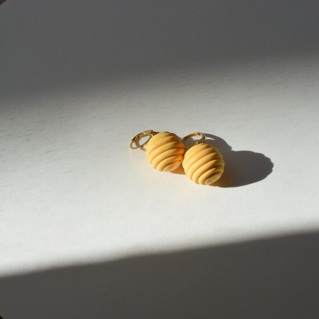 Boucles d'oreilles Almaya jaune Saboom
