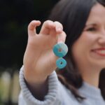 Boucles d'oreilles Julia bleu Saboom