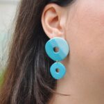 Boucles d'oreilles Julia bleu zoom saboom