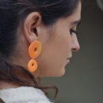 Boucles d'oreilles Julia orange saboom