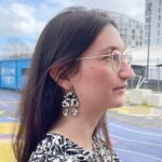 Boucles d'oreilles Victoria noir et beige Saboom