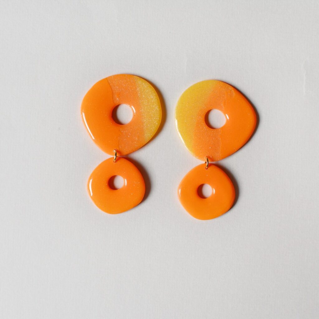 Boucles d'oreilles RIta orange Saboom