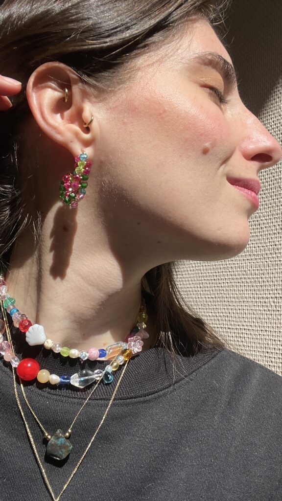 boucles d'oreilles colorées Saboom