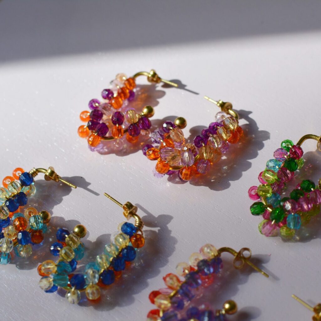 boucles d'oreilles colorées Saboom