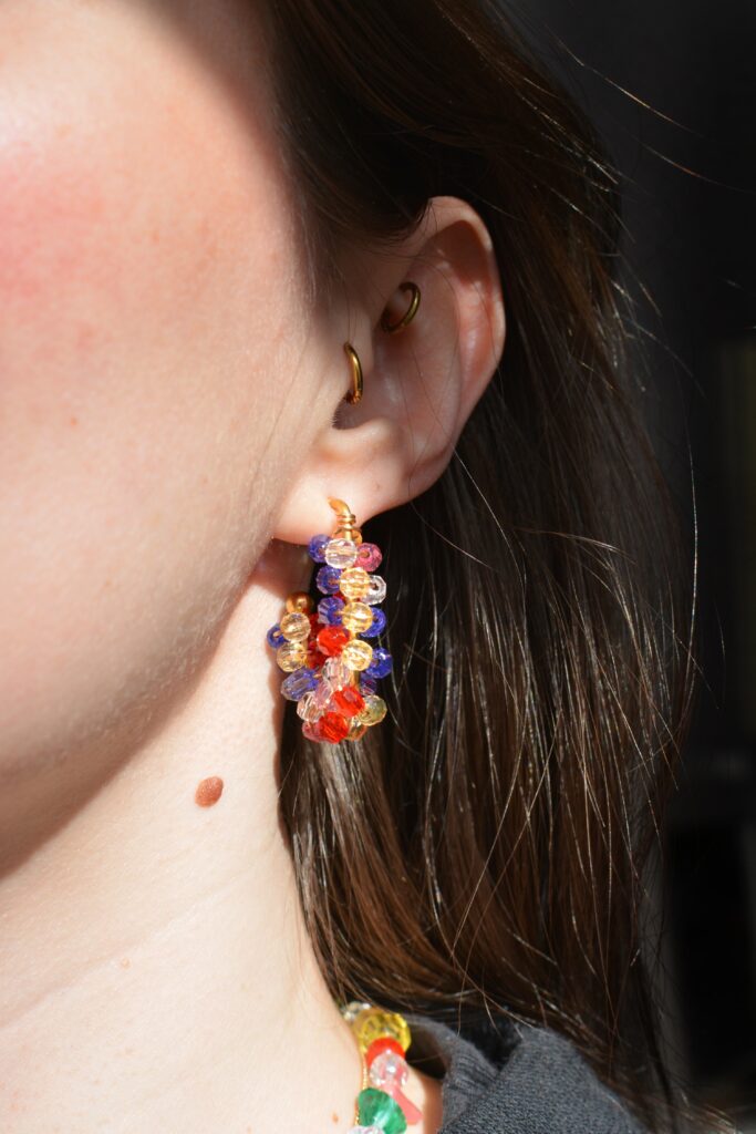 boucles d'oreilles colorées Saboom