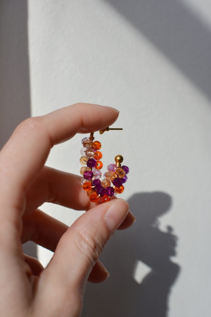 boucles d'oreilles colorées Saboom