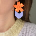 boucles d'oreilles colorées fleurs saboom
