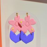 boucles d'oreilles colorées fleurs saboom