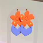 boucles d'oreilles colorées fleurs saboom